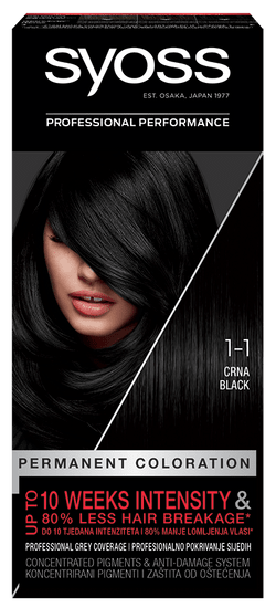 Syoss Baseline Color boja za kosu, 1-1 crna