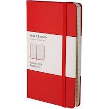 Moleskine adresar, velik, crveni