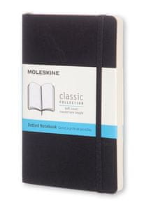  Moleskine blok, mali, s točkama, crni