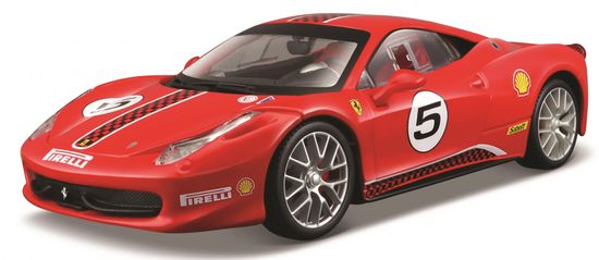 BBurago model Ferrari Racing 458 Challenge, 1:24, crvena