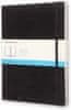 Moleskine bilježnica, XL, s točkicama, crna