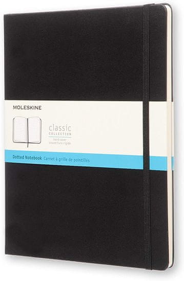Moleskine bilježnica, XL, s točkicama, crna