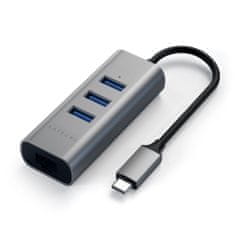 Satechi USB-C čvorište, 3 x USB-A, Ethernet, Space Grey