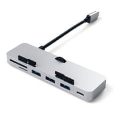 Satechi Pro USB-C čvorište za iMac, 6 ulaza, srebrna