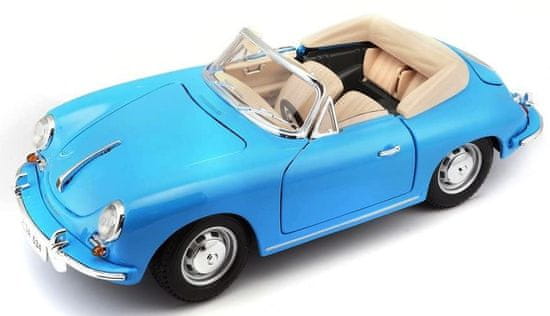 BBurago model Porsche 356B Cabriolet 1961, 1:18, plava
