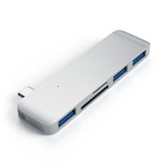 Satechi USB-C hub, 5 ulaza, srebrna
