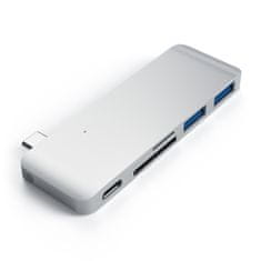Satechi Pass-Through USB-C hub, 5 ulaza, srebrna