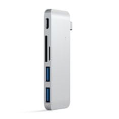 Satechi Pass-Through USB-C hub, 5 ulaza, srebrna