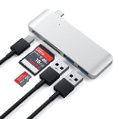 Satechi Pass-Through USB-C hub, 5 ulaza, srebrna