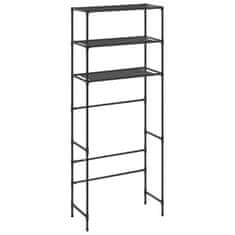 Vidaxl Stalak za pohranu iznad perilice 3 razine crni 69 x 28 x 169 cm