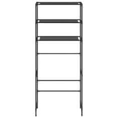 Vidaxl Stalak za pohranu iznad perilice 3 razine crni 69 x 28 x 169 cm
