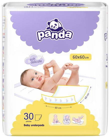 Panda Podloge za prematanje Bella Happy Baby, 60x60 cm, 30 komada