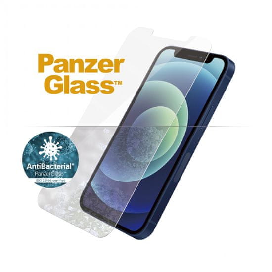 PanzerGlass Standard Antibacterial zaštitno staklo za Apple iPhone 12 Mini 2707, prozirno