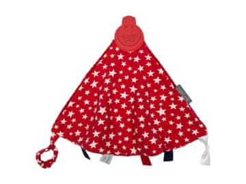 Cheeky Chompers Comfort Chew luksuzna dekica s igračkom, crvene zvijezde