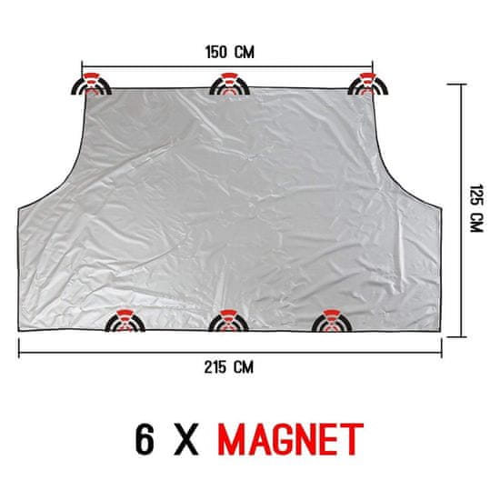 Bottari magnetska zaštita vjetrobranskog stakla, 215x125 cm