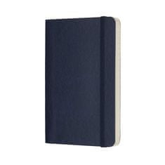 Moleskine bilježnica, mala, s crtama, plava, meki uvez