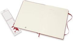 Moleskine bilježnica, XL, bez crta, crvena