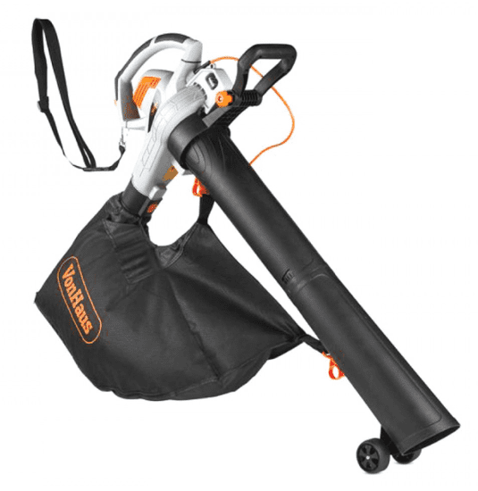 VonHaus 3-u-1 električni puhač, usisavač lišća i malčer, 45 l (2500104)
