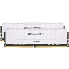 Crucial Ballistix White memorija (RAM), 32 GB kit (2x16GB) DDR4, 3200 MHz, CL16, 1,35 V (BL2K16G32C16U4W)
