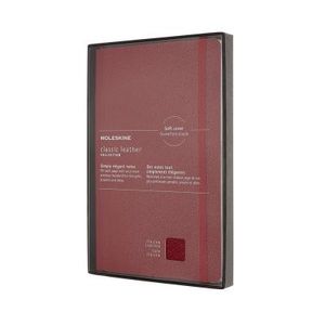  Moleskine Classic Leather bilježnica, velika, crte, crvena