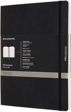 Moleskine Professional bilježnica, XL, crna, meki uvez