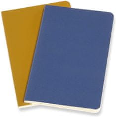 Moleskine Bilježnica Volant, crte, mala, 2 komada, plava i žuta