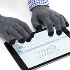 rukavice za zaslone na dodir, sive, uni