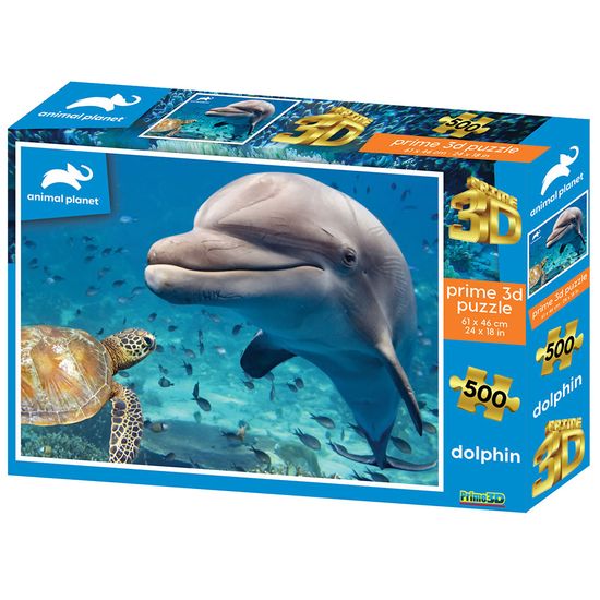 Prime 3D slagalica 3D - delfini, 500 komada, 61x46 cm