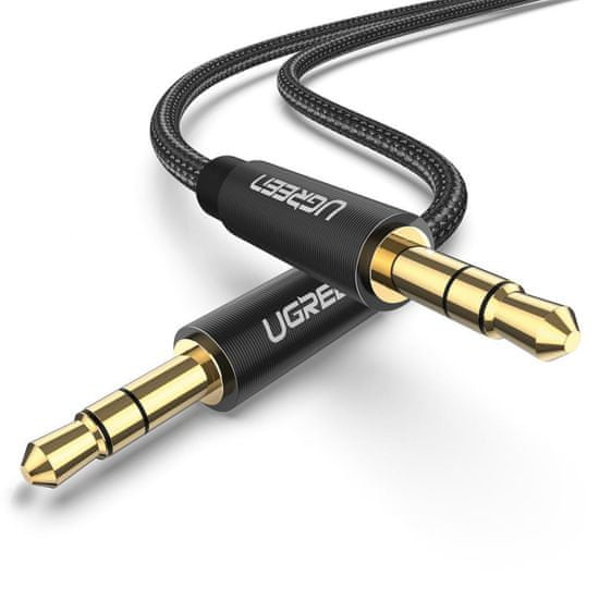 Ugreen AUX audio kabel, 3.5 mm, 2 m, crna