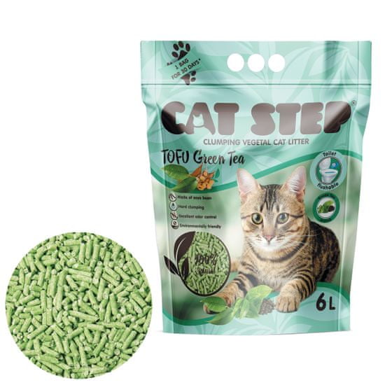 CAT STEP Togu Green Tea posip za mačji zahod, 2,7 kg