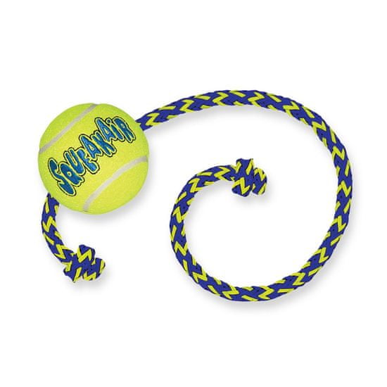 KONG SqueakAir lopta za pse s uzicom, M, žuta