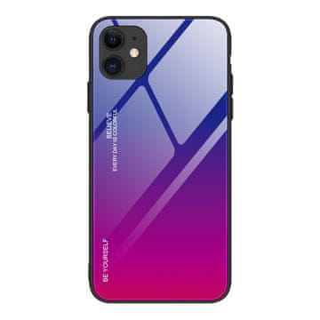 MG Gradient Glass maska za iPhone 12 / 12 Pro, ružičasta/ljubičasta
