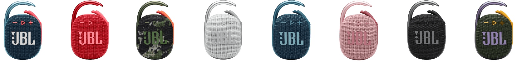 Bluetooth prijenosni bežični mini zvučnik JBL Clip 4 petlja za ruksak 10 sati punjenja RMS snage 5 W 40 mm pretvarač lagano vodootporno punjenje IP67 USB-C
