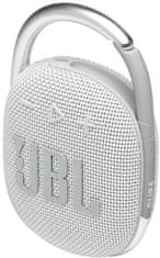 JBL Clip 4 prijenosni zvučnik, bijela