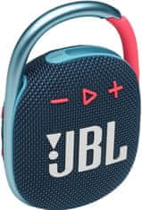 JBL Clip 4 prijenosni zvučnik, plava/narančasta