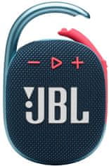 JBL Clip 4 prijenosni zvučnik, plava/narančasta