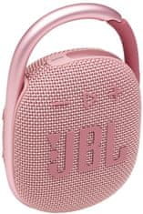 JBL Clip 4 prijenosni zvučnik, roza