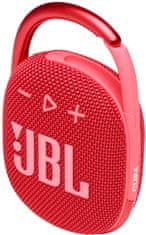 JBL Clip 4 prijenosni zvučnik, crvena