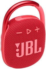 JBL Clip 4 prijenosni zvučnik, crvena