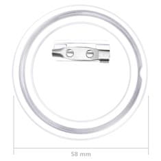 Vidaxl Set gumba za značke sa sigurnosnim iglama 100 kom akrilni 58 mm