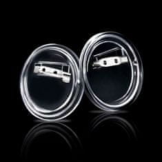 Vidaxl Set gumba za značke sa sigurnosnim iglama 100 kom akrilni 58 mm