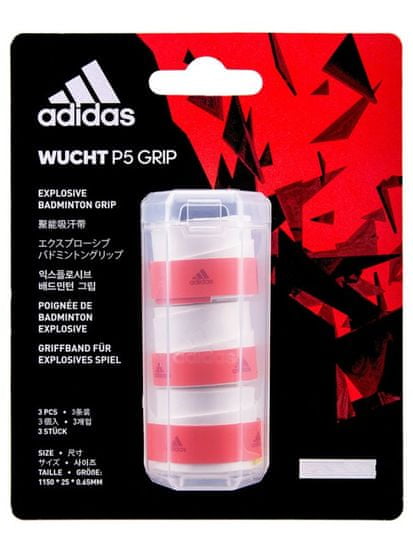 Adidas Wucht set držač za reket, 3 komada, 0,65 mm, bijeli