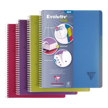 Clairefontaine Evolutiv Book blok, spiralni, crte, A4