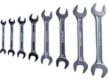 Extol Craft Ravni ključevi (6108B) set od 8, 6x7, 8x9, 10x11, 12x13, 14x15, 16x17, 18x19, 20x22 mm, širine 90 cm.