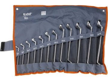 Extol Premium Okasti ključevi (6233) set od 12 komada, 6x7, 8x9, 10x11, 12x13, 14x15, 16x17, 18x19, 20x22, 21x23, 24x27, 25x28, 30x32 mm, CrV