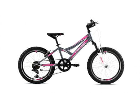 Capriolo MTB Diavolo 200 FS dječji bicikl, sivo-roza