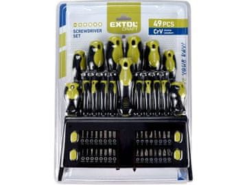Extol Craft Odvijači s vrhovima (53146) sada 49ks, CrV