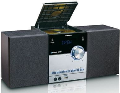 mikro sustav lenco mc-150 bluetooth aux u izlaz za slušalice usb ulaz cd pogon podrška mp3 wma datoteka daljinski upravljač drveni zvučnici snaga 20w uobičajeni xbass bas pojačanje funkcija spavanja