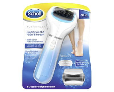 Scholl Velvet Smooth električna turpija za noge + izuzetno gruba rotirajuća glava s kristalima dijamanta