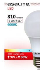 Asalite LED svjetiljka, E27, 9 W, 4000 K, 810 lm